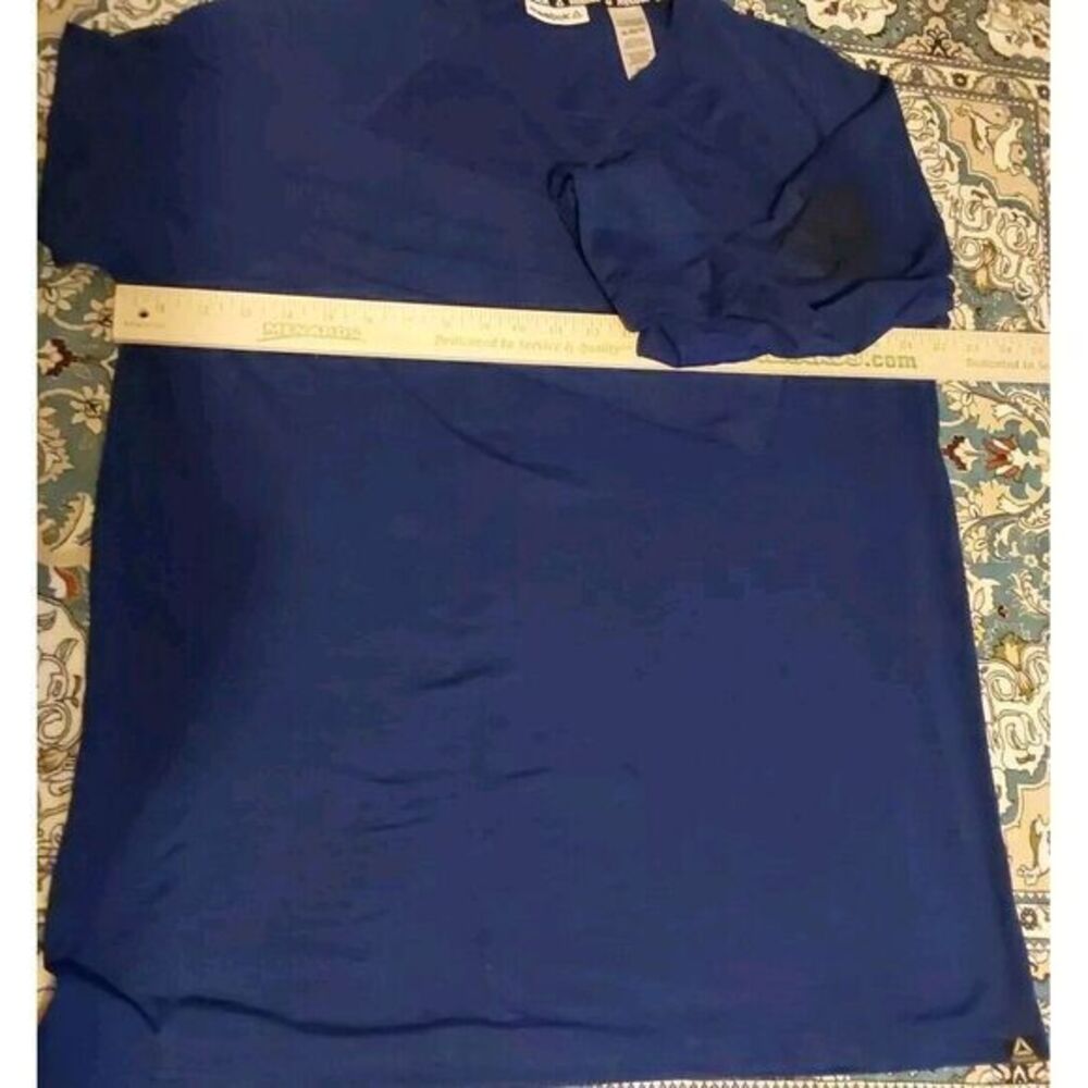 Reebok Active Shirt Men's 2XL XXL Long Sleeve Heather Blue Crew Neck‎ Polyester - Picture 5 of 6